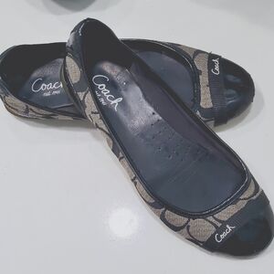 Coach Black and Tan Flats for Everyday Elegance